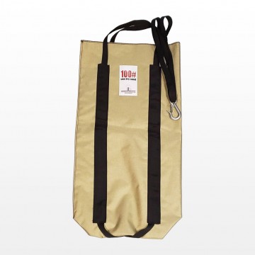 Counterweight production sand bag with hook, 100 lbs capacity