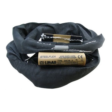 Steelflex Polyester Roundsling, GACEN60 x 9FT, Black