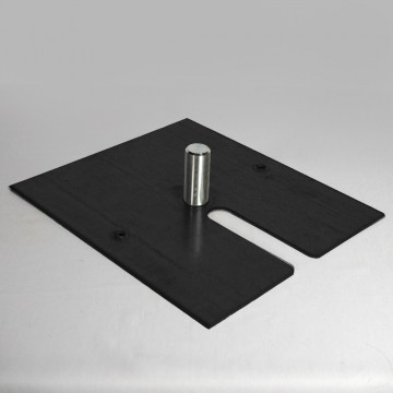16x14 inch base with pin for pipe and drape displays - black