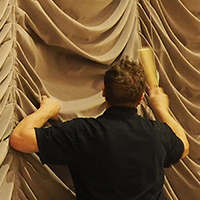Cleaning Stage Curtains